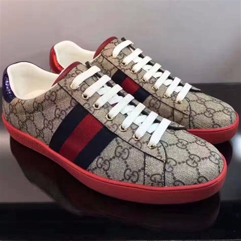 gucci gg supreme canvas sneaker|gucci ace gg suede sneakers.